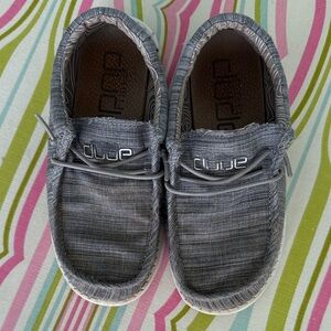 Kids Hey Dude Wally Youth, linen stone, kids slip on shoes size 12